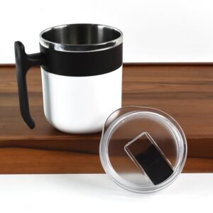 Insulated Mug – 350ml Stainless Steel, Spill-Resistant