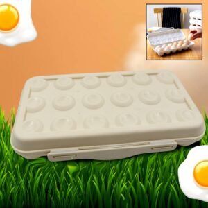 Fridge Egg Holder – 18 Grid Shock-Proof Container | Organivo