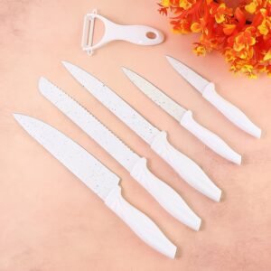 Marble Coated Kitchen Knife Set – 6-Piece Sharp & Stylish