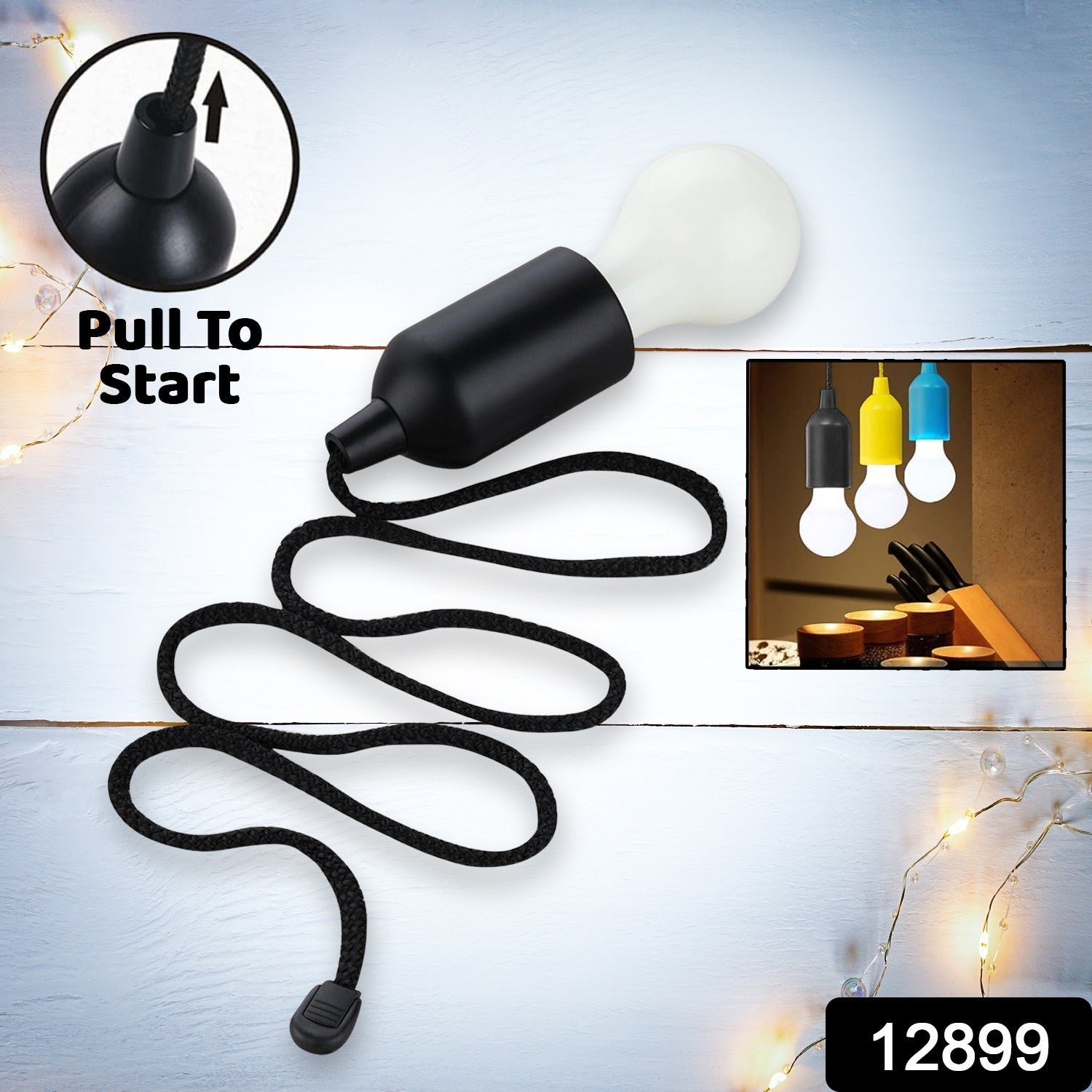 LED Pull Cord Light – Portable Battery Bulb | Indo Glow