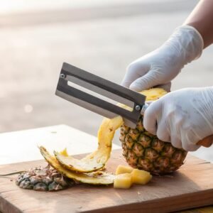 Stainless Steel Vegetable Peeler – Sharp, Comfortable Wooden Grip