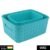 Storage Baskets Set – Food-Grade Plastic, Sky Blue | Organivo