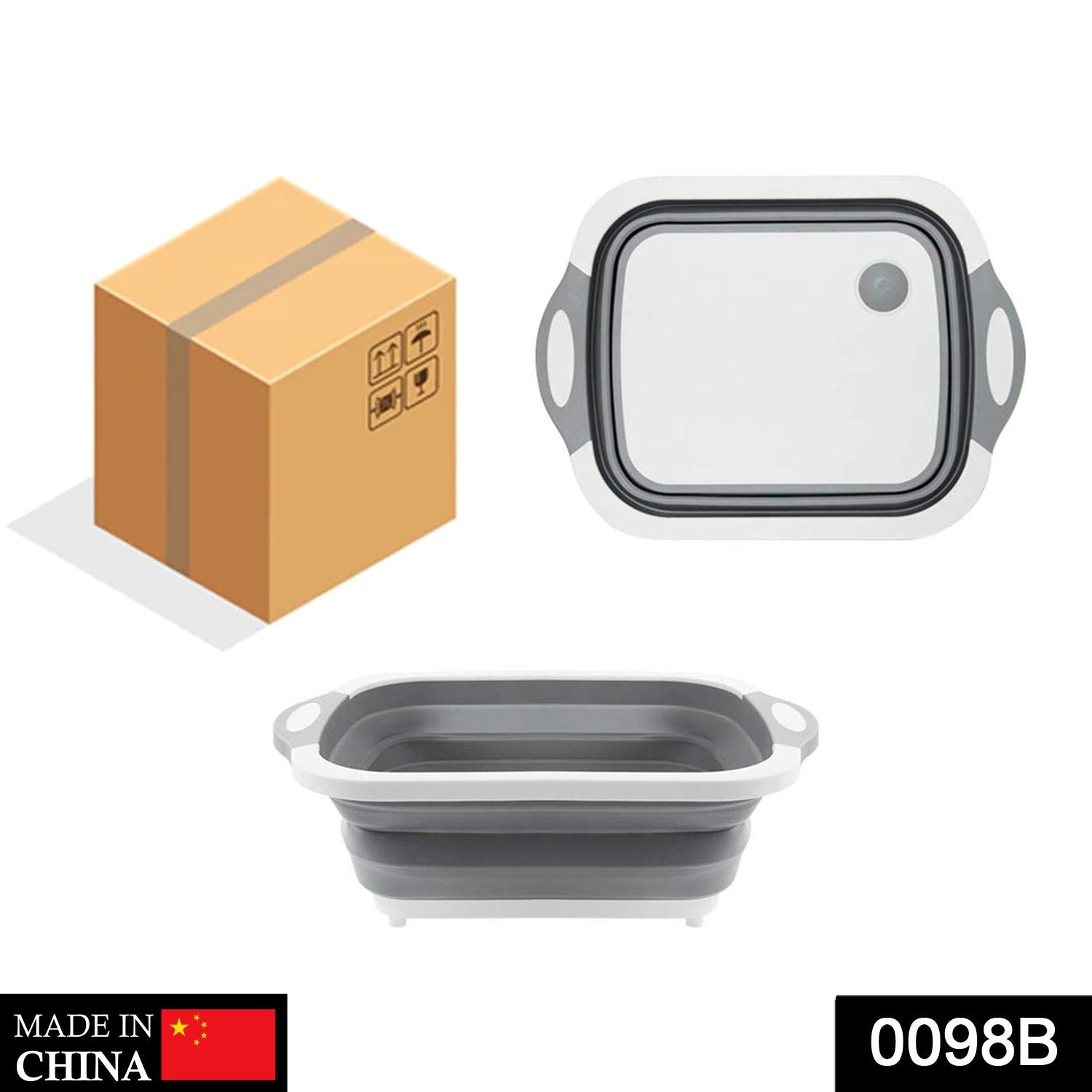 Foldable Chopping Board – 3-in-1 Dish Rack & Washing Bowl | Indo Glow