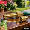 Heavy Duty Brass Garden Hose Nozzle – Adjustable Water Spray for Outdoor Use