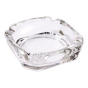 Crystal Glass Ashtray – Elegant Tabletop Decor | Organivo