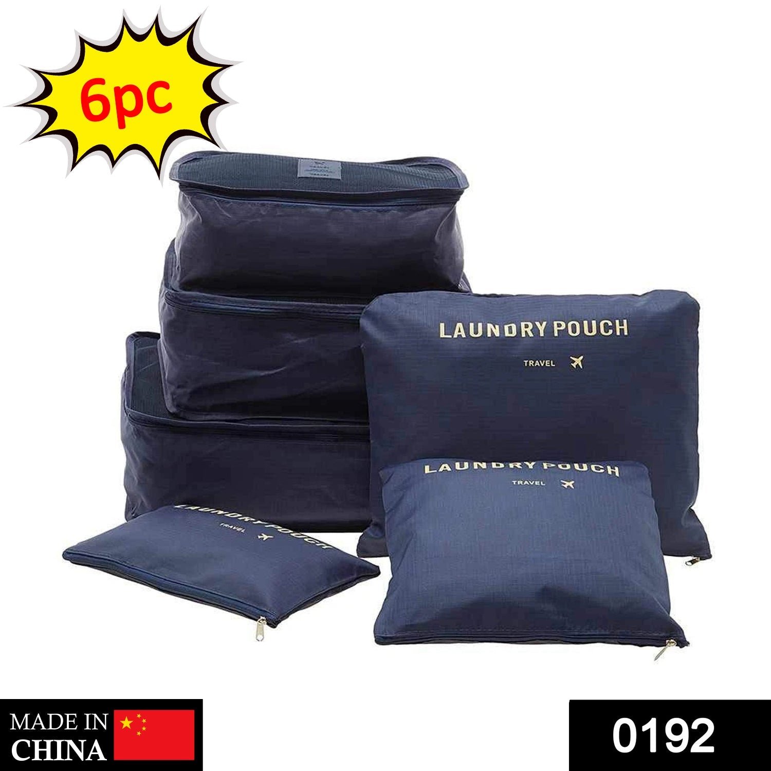 Cloth Organizer Pouch – 6 Pcs Travel Laundry Bags |