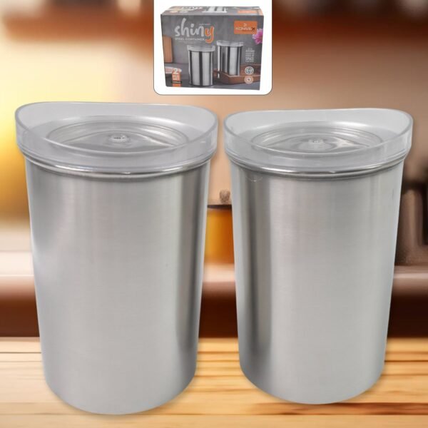 Stainless Steel Airtight Containers – 2 Pc Set (500ml Each) | Konvex