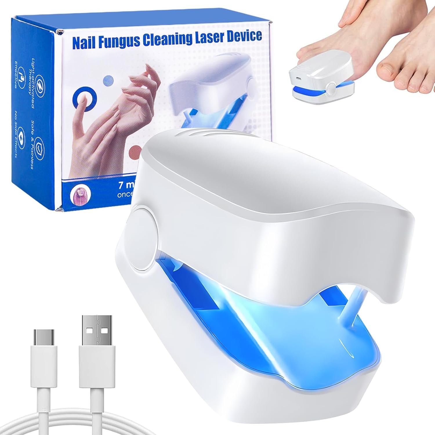 Nail Fungus Laser Treatment – Rechargeable Device for Hands & Feet | AuriGlam