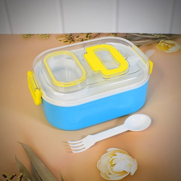 Kids Lunch Box – Durable Plastic with Spoon & Fork | Lunchie Bunchie