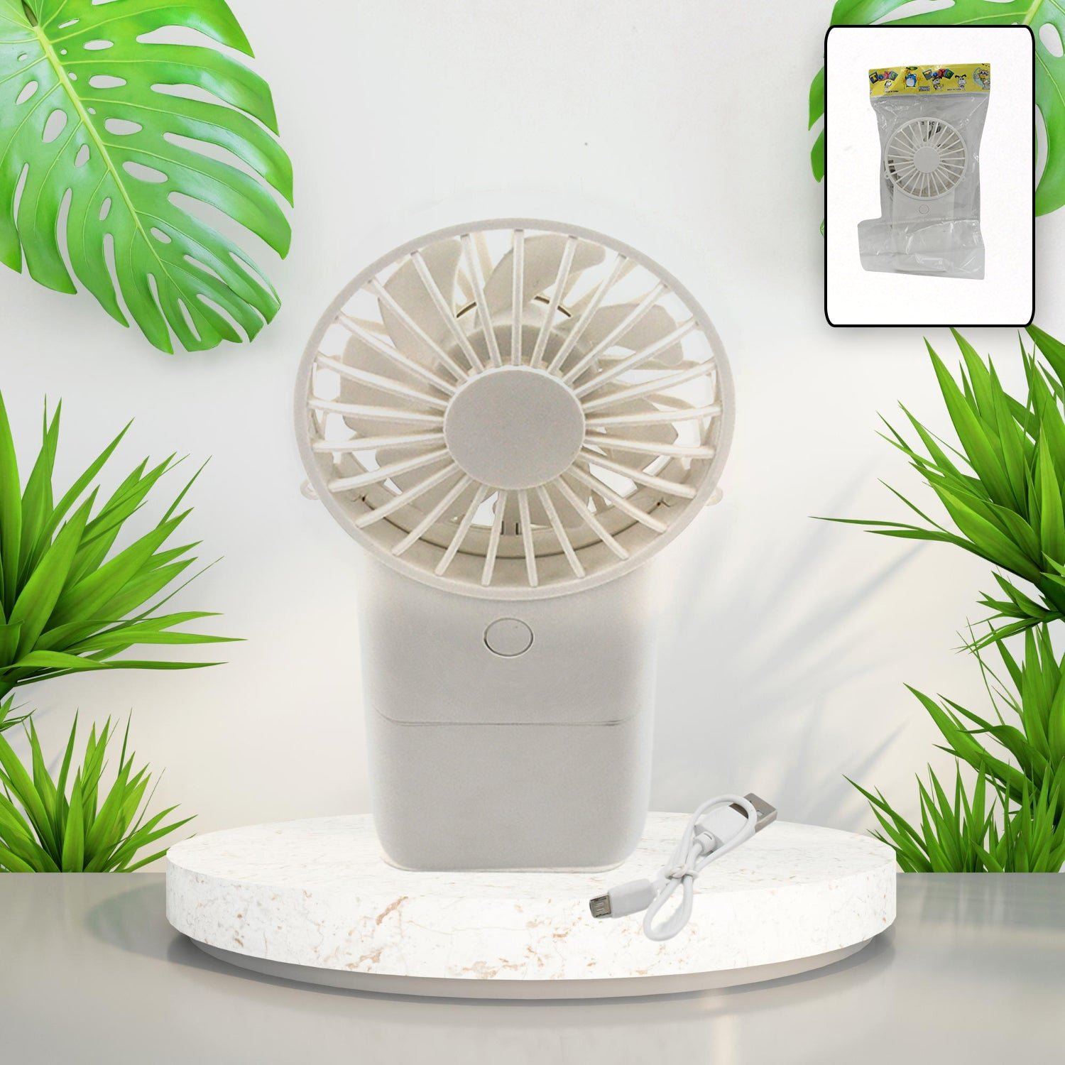Handheld Fan – USB Rechargeable, 3 Speed Portable | Velvet Wellness