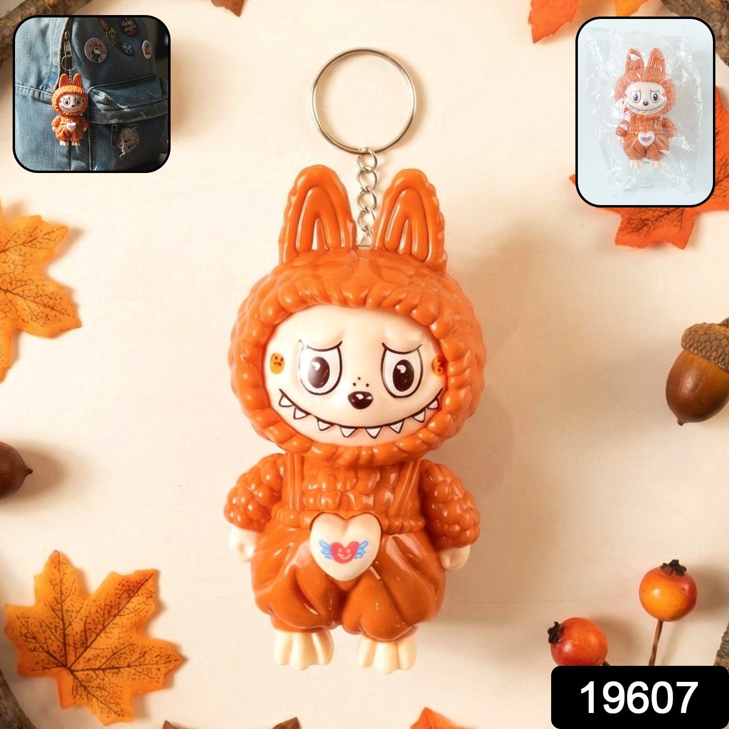 Face Changing Cartoon Keychain Toy – 3 Fun Expressions