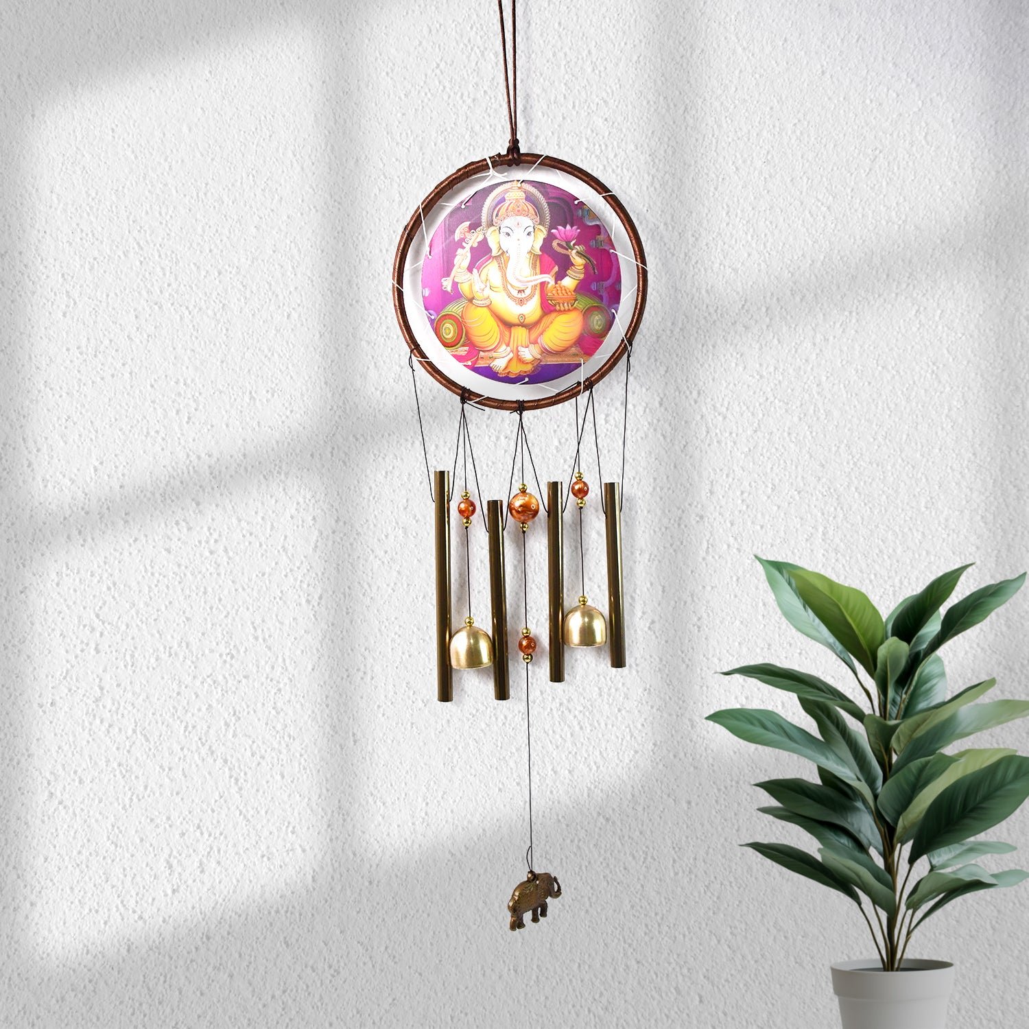 Lord Ganesh Wind Chimes – Soothing Outdoor Garden Decor