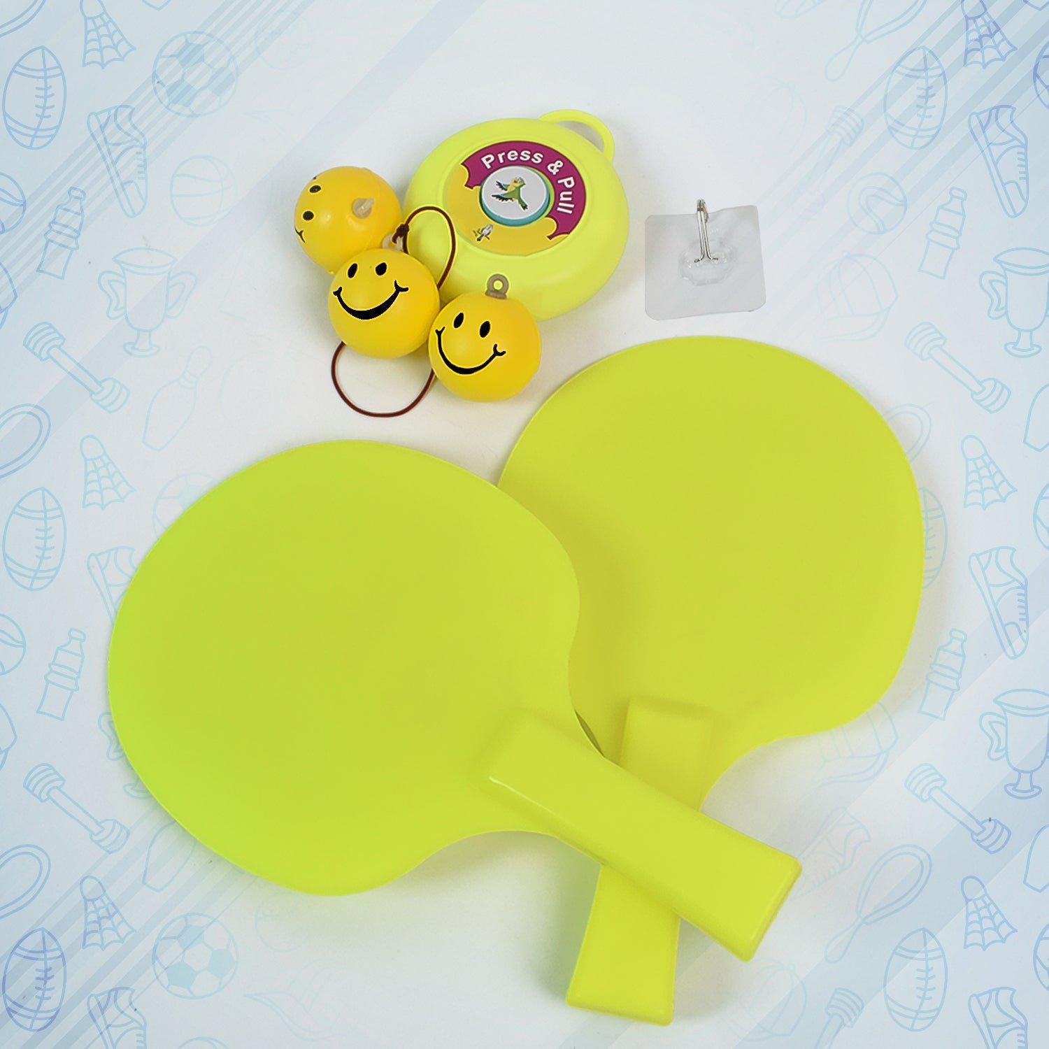 Hanging Table Tennis Trainer – Portable Indoor Reflex Set | Dollverse