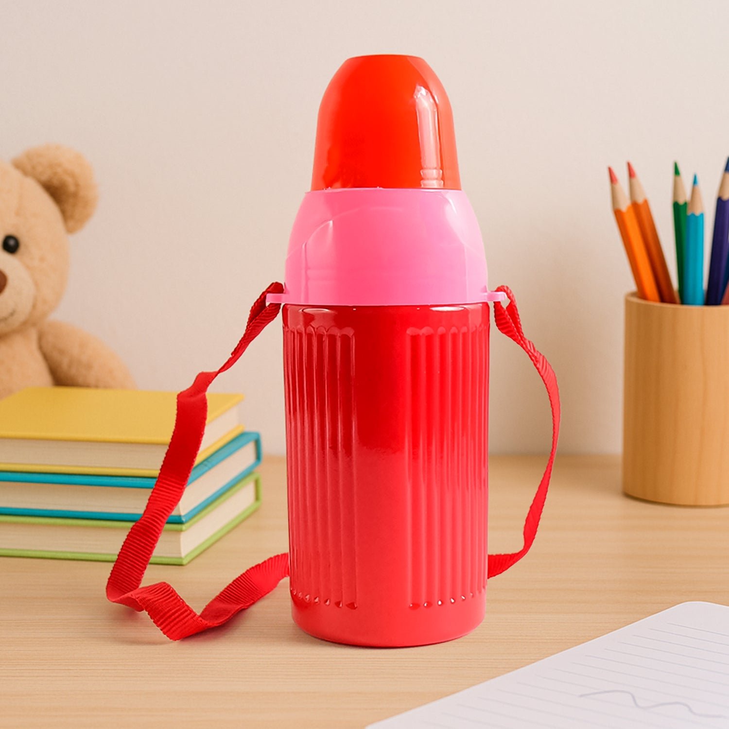 Insulated Water Bottle 500ml – Leakproof, BPA-Free with Straw |