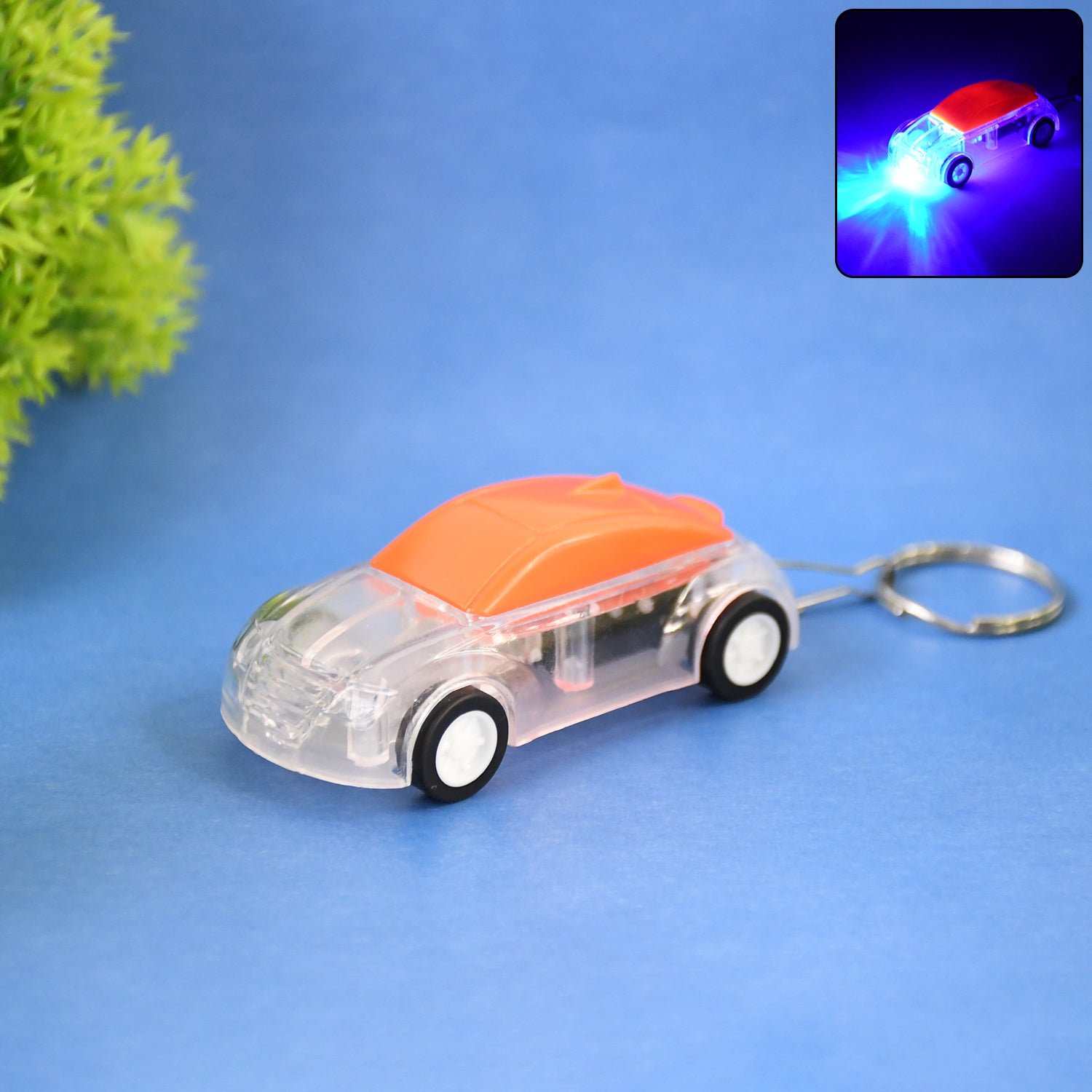 Mini Car LED Keychain Light – Bright Flashing Headlights Toy