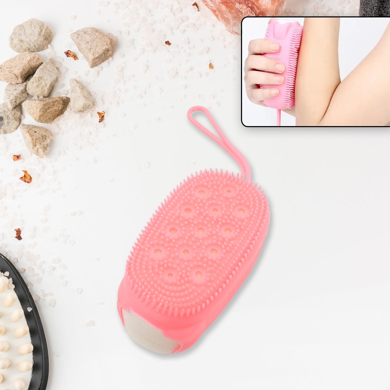 Silicone Bath Brush – Dual-Sided Body Scrubber | Velvet Wellness