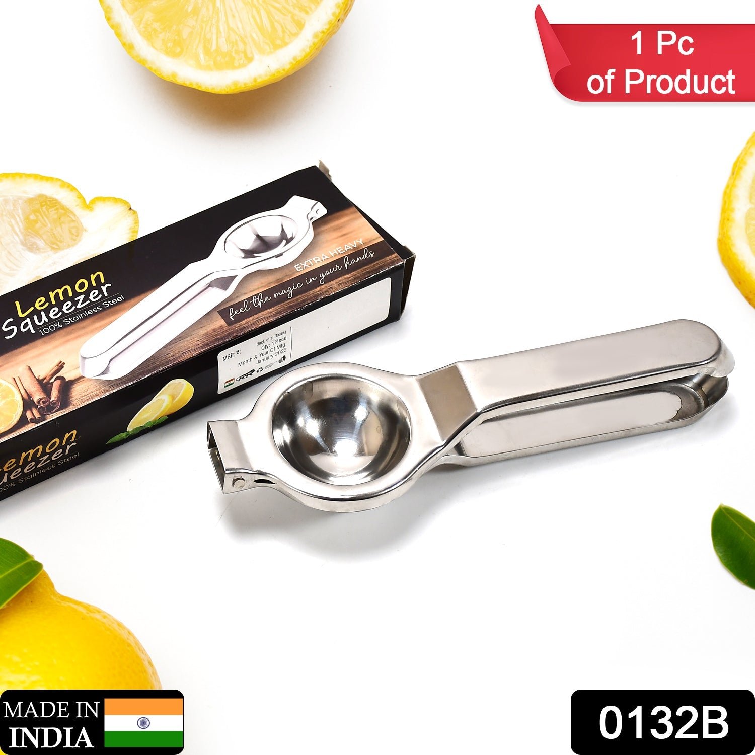 Stainless Steel Lemon Squeezer – Effortless Juicing | Indo Glow
