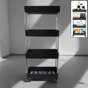 Movable Storage Rack Trolley – 4-Layer Heavy Duty Organizer
