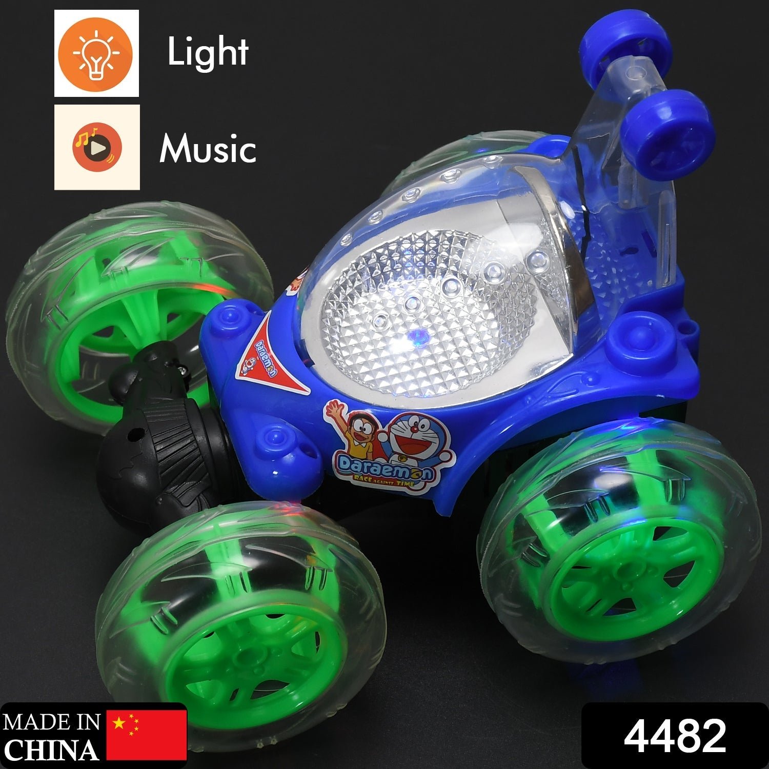 Stunt Remote Control Car – 360° Rolling, Lights & Music | Wagtail