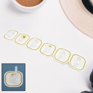 Transparent Adhesive Hooks (6 Pcs) – Strong & Reusable | GlimmerHome