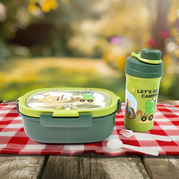 Leak-Proof Lunch Box Set – 3 Compartment with Bottle | Lunchie Bunchie