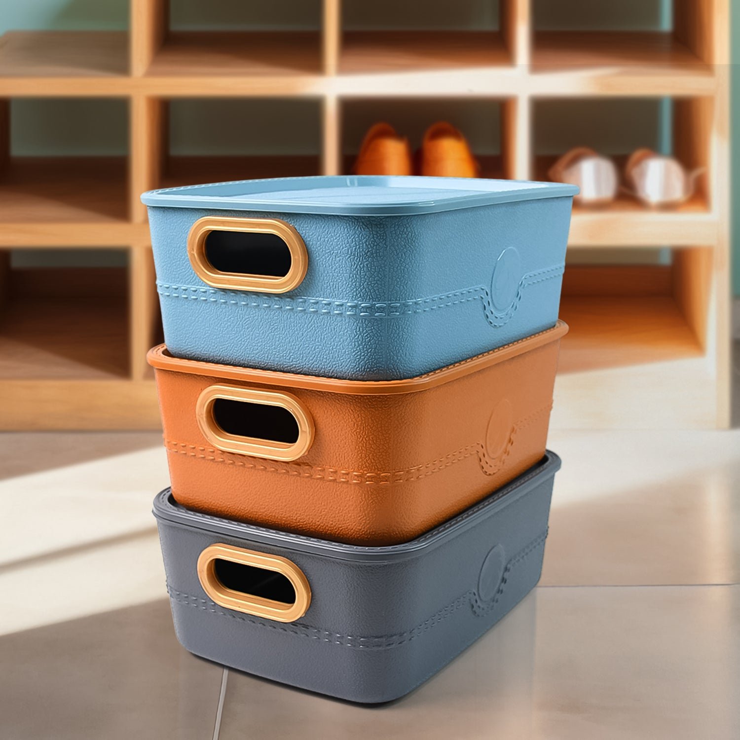 Plastic Storage Basket Set – Durable & Multipurpose Organizer