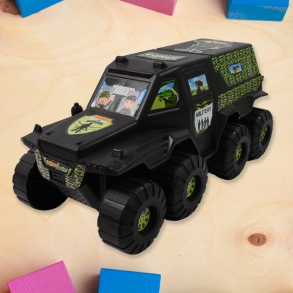 Military Toy Car – 8-Wheel Plastic Army Vehicle | Brain Horizon