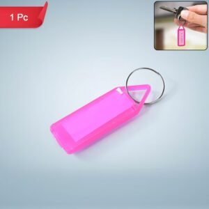 Clear Keychain ID Tag – Writable Durable Label for Organization
