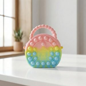 Rainbow Silicone Pop It Coin Purse – Fun Stress Relief Accessory