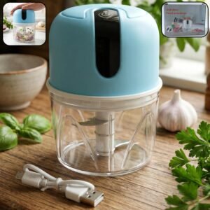 Mini Electric Garlic Chopper – USB Rechargeable 300ml | Indo Glow
