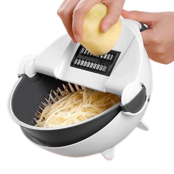 Vegetable Cutter Slicer – 10-in-1 with Rotating Drain Basket | Indo Glow