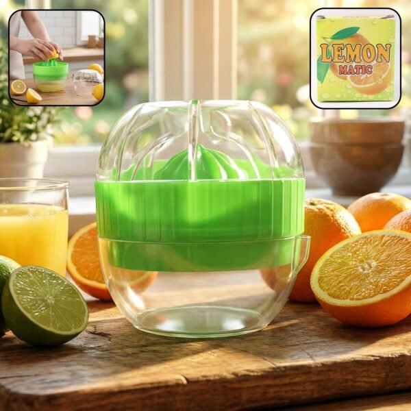 Manual Citrus Juicer – Splash-Free Juicing with Bowl & Cover