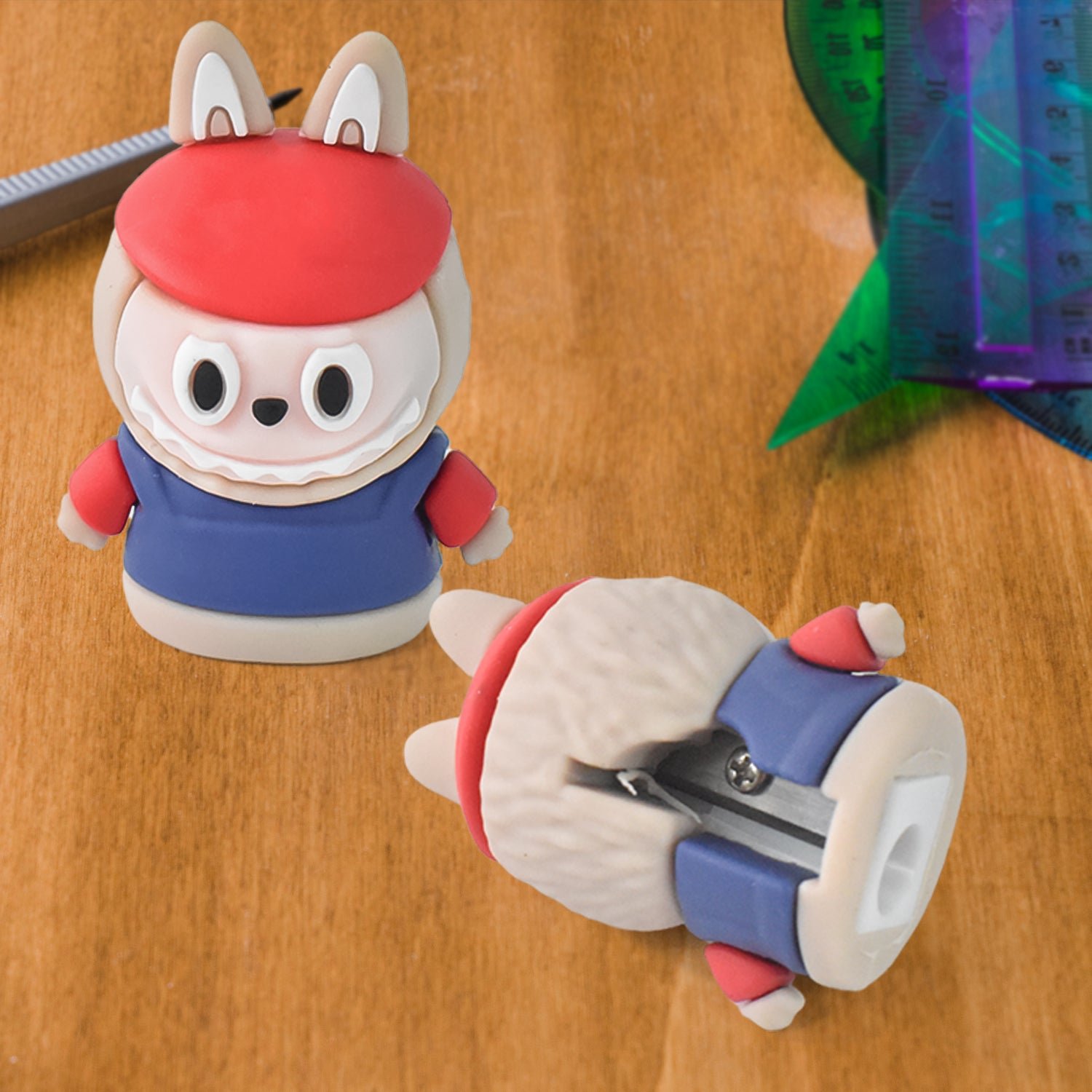 Cartoon Pencil Sharpener – Dual-Function with Built-In Eraser