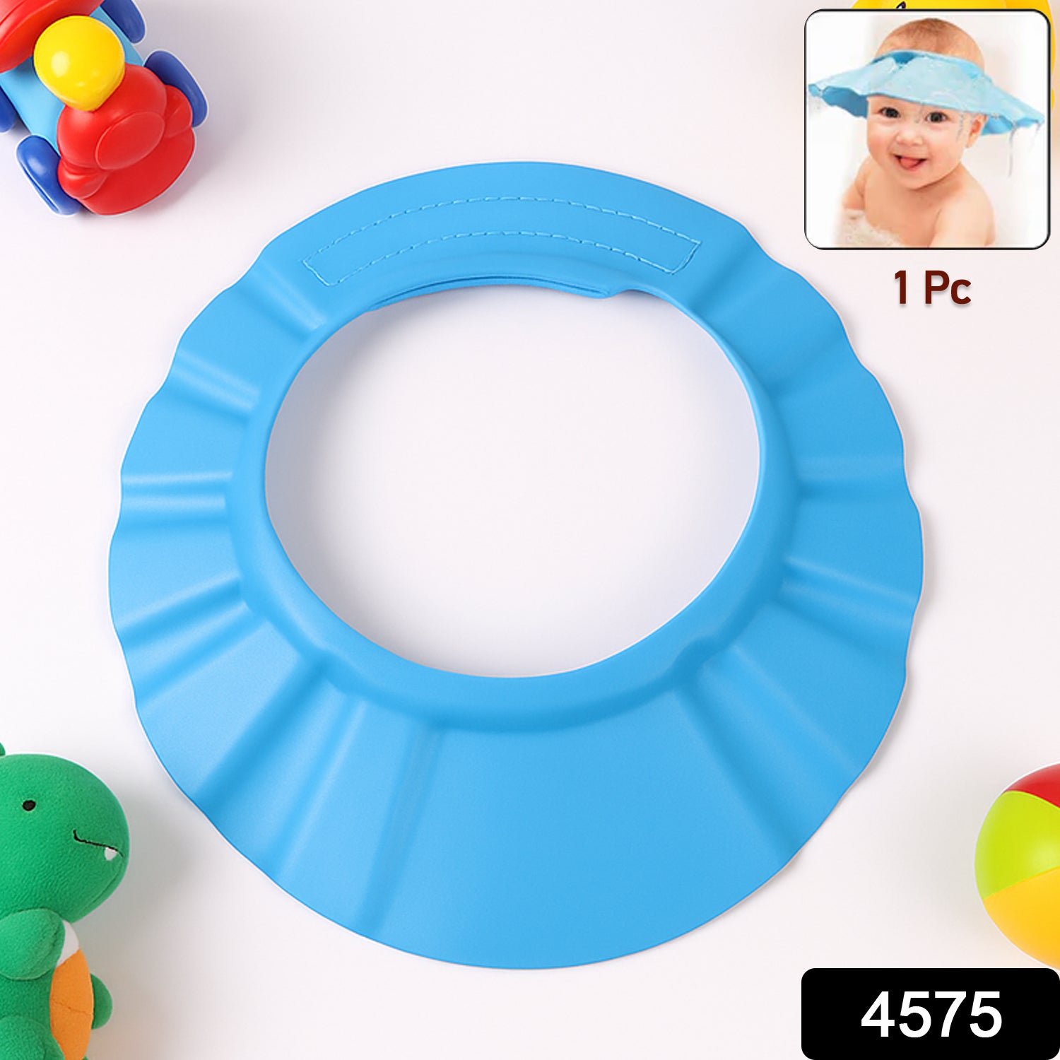 Adjustable Baby Shower Hat – Soft, Splash-Proof Protection