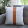 Leather & Cotton Pillow Covers – 20x20 Inch (2-Pack) | Styleva