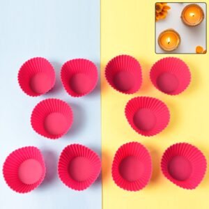 Silicone Cupcake Moulds – Flexible, Non-Stick Set of 10
