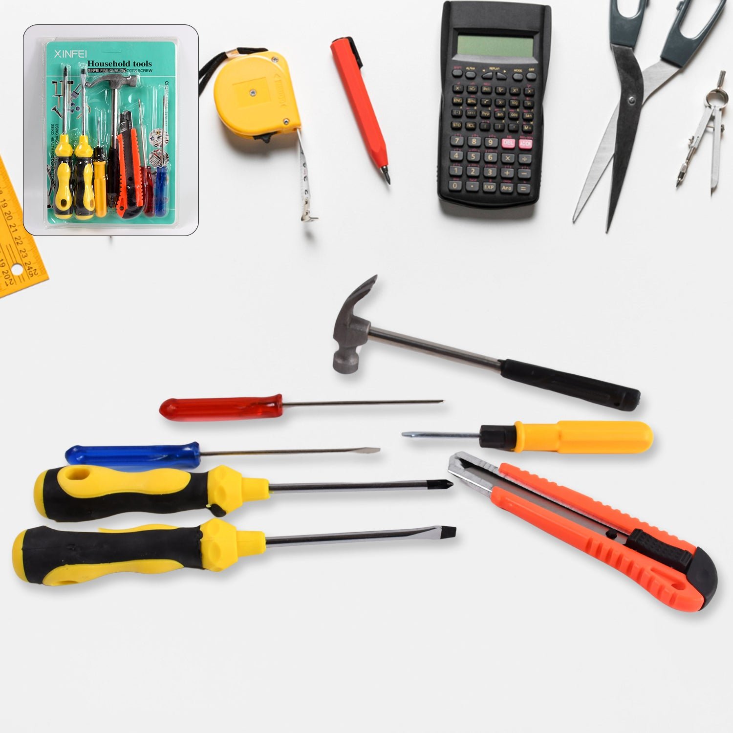 Hand Tool Kit with Magnetic Wristband – 7-Piece Durable Set