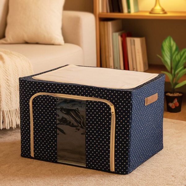01_2c1cb02c-3923-47f9-9965-cf03e2c4d83f Foldable Steel-Frame Clothes Storage Box – Dust-Proof Organizer