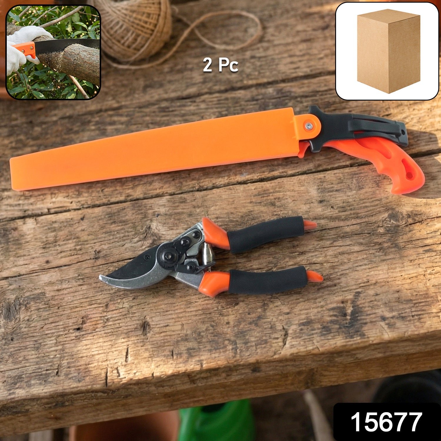 Garden Pruning Tool Combo – Heavy Duty Saw & Sharp Shears