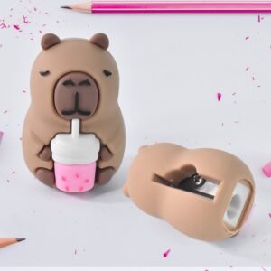 Cartoon Pencil Sharpener with Built-In Eraser – Fun & Practical