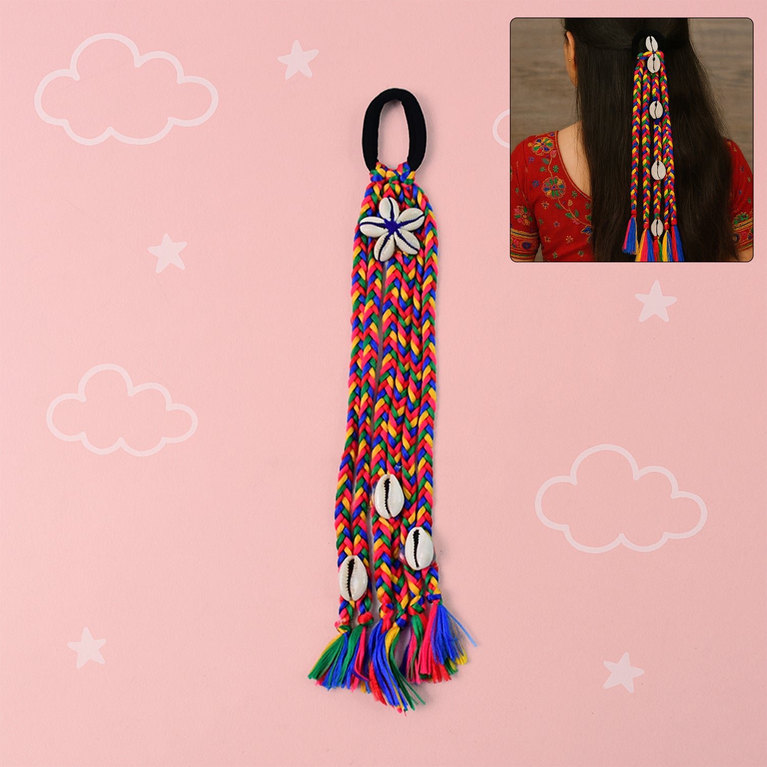 01_33d4231e-f21c-407f-80f5-9979aaec28ed Multicolor Braided Hair Accessory โ Traditional Stylish Kodi String Bow