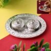 Oval Puja Thali with Kumkum Holders – Traditional & Durable Design