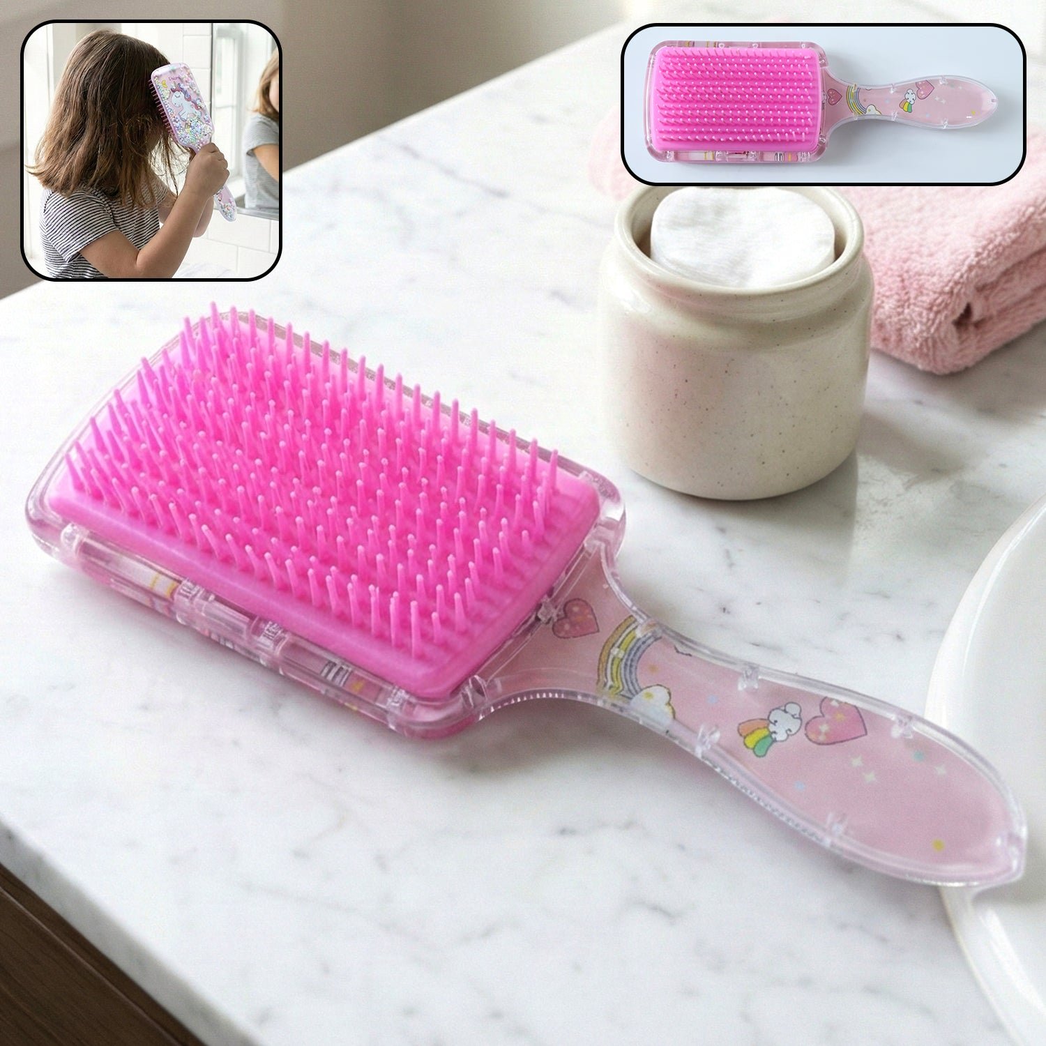 Kids Hairbrush – Gentle Detangling with Soft Bristles