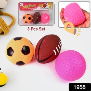 Kids Squeeze Ball Set – Soft & Non-Toxic Play Balls (Set of 3) | Aditi