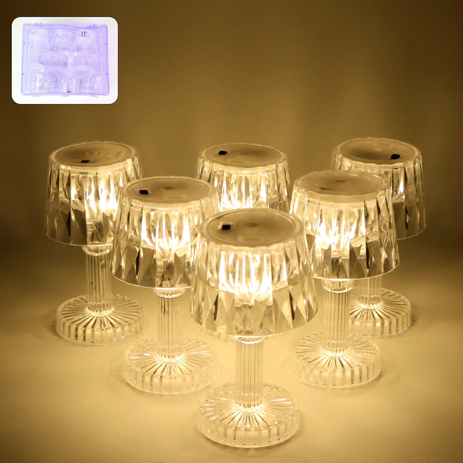 LED Mini Table Lamp Set – Battery Operated Decorative Lights