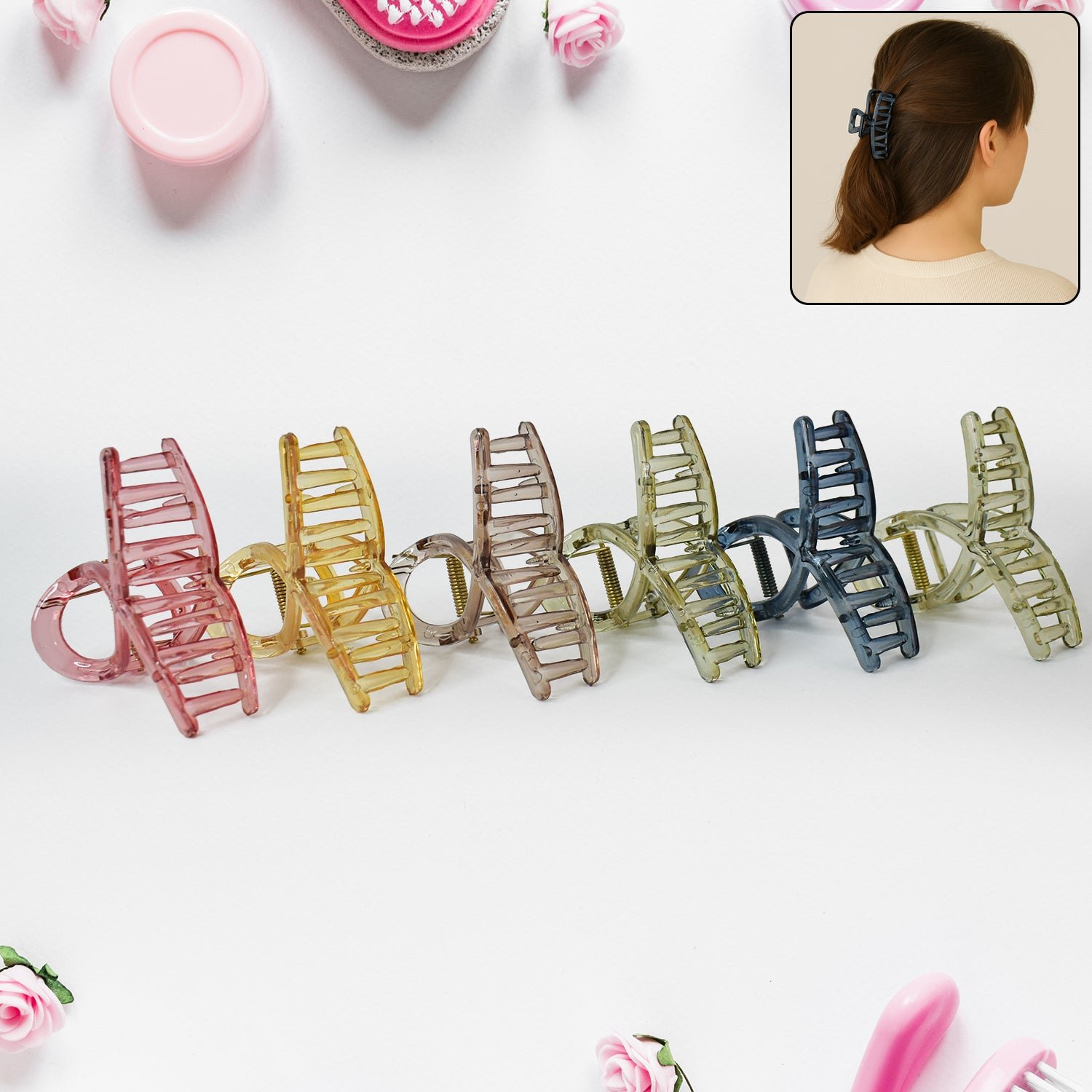 Matte Plastic Hair Clamp – Durable Firm Grip for All Hair Types