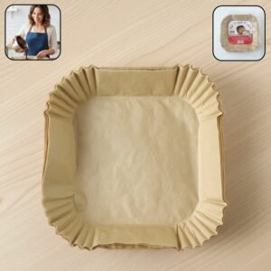 Air Fryer Liners Square Disposable Paper 160x45 mm Non-Stick Easy Clean