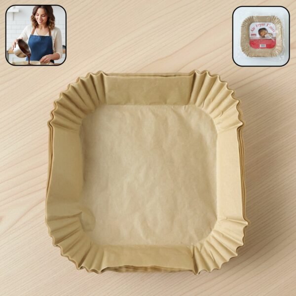 Air Fryer Liners Square Disposable Paper 160x45 mm Non-Stick Easy Clean