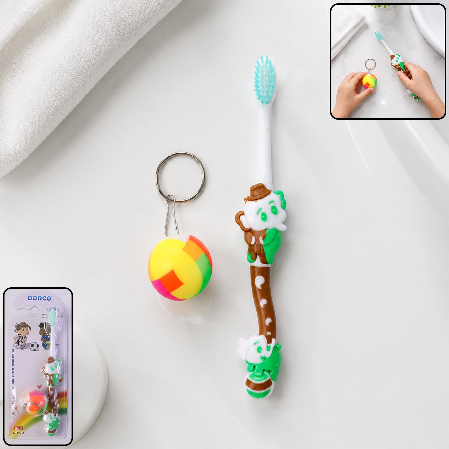 Kids Toothbrush – Fun Oral Care Set with Toy and Ball