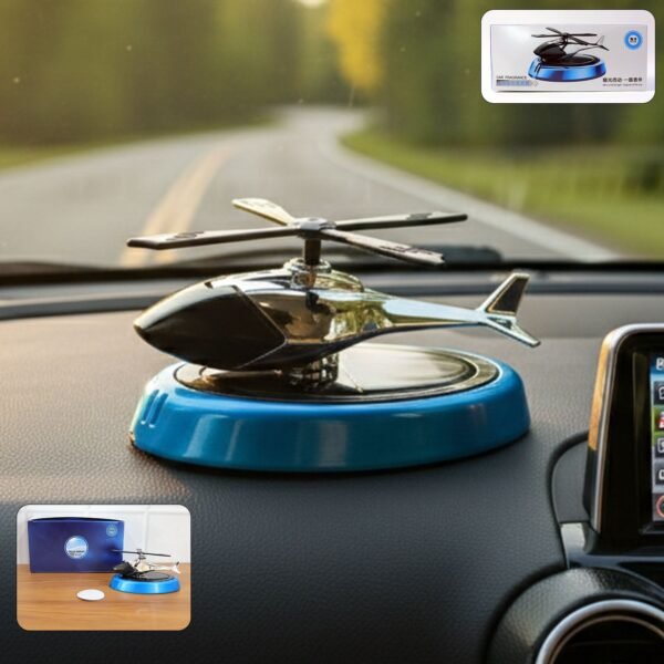 Helicopter Car Air Freshener – Stylish Rotating Dashboard Perfume